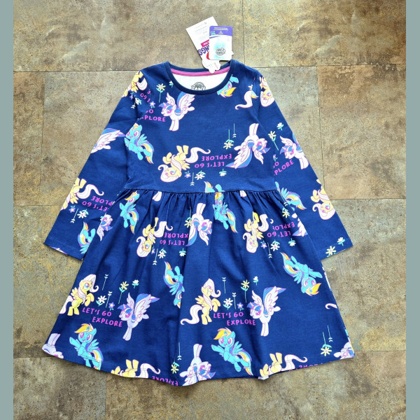 My Little Pony Mädchen Kleid langarm blau lila neu 