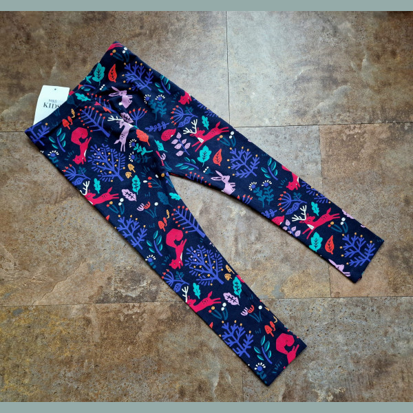 M&S Mädchen Leggings Hose Hase Fuchs Reh Waldtiere bunt bunt neu 5-6/110-116