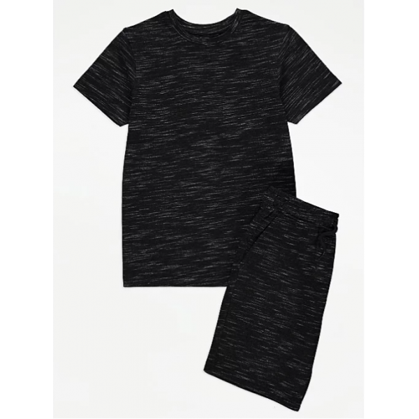George Jungen Set T-Shirt Shorts Bermuda schwarz 10-11/140-146