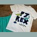 George Jungen Set Schlafanzug Pyjama T-Shirt Shorts Sommer Dino 7-8/122-128