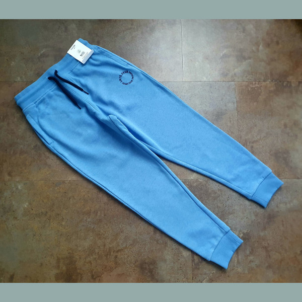 George Unisex Jogger Hose Gummizug angeraut Taschen basic uni blau