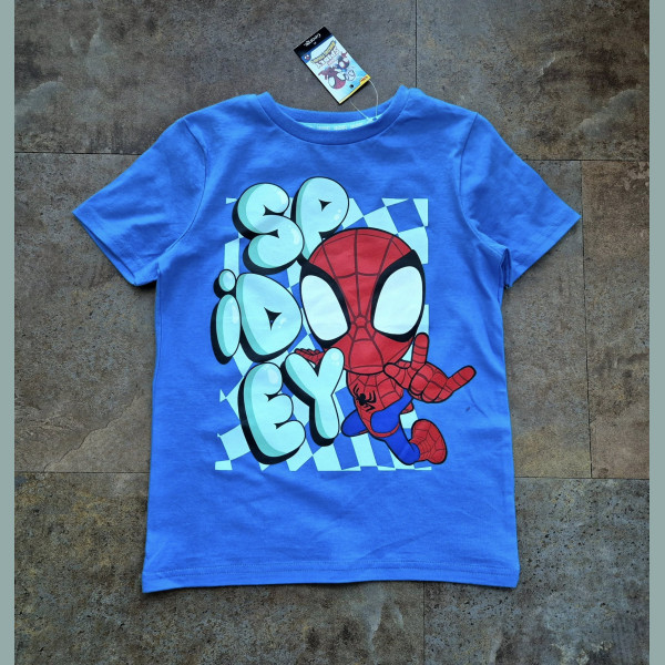 George Jungen T-Shirt Spidey Marvel Spiderman Superheld kurzarm blau neu 