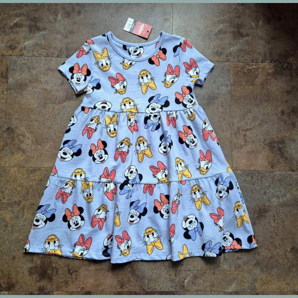 George Mädchen Kleid kurzarm Disney Minnie Mouse Daisy Duck blau