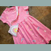 George Mädchen Set Kleid Tasche Regenbogen Dino kurzarm pink 2-3/92-98