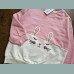 George Mädchen Pullover Sweater Hase Glitzer interaktiv angeraut rosa beige 2-3/92-98