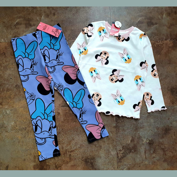 George/Next Mädchen Set Shirt Leggings Minnie Mouse Daisy Duck Disney neu 2-3/92-98