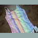 George Mädchen Badeanzug Bikini Regenbogen bunt neu