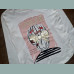 George Mädchen Shirt Schleife Pailletten Glitzer Unicue langarm beige neu 6-7/122