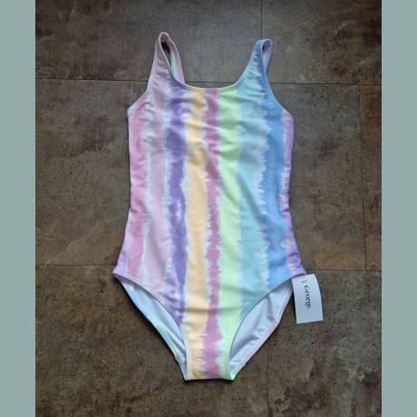 George Mädchen Badeanzug Bikini Regenbogen bunt neu