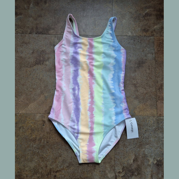 George Mädchen Badeanzug Bikini Regenbogen bunt neu