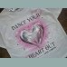 George Mädchen T-Shirt Herz Dance kurzarm weiß rosa neu 