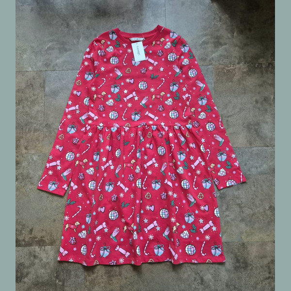 George Mädchen Kleid Weihnachten Christmas langarm neu 