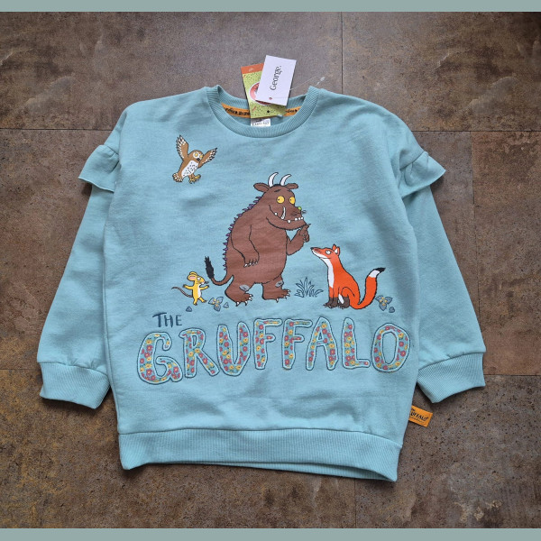George Mädchen Pullover Sweater Der Grüffelo Gruffalo angeraut hellblau neu