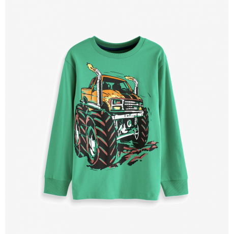 Next Jungen Shirt Auto Monster Truck langarm grün 7/122