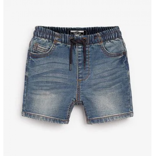 Next Jungen Shorts Bermuda Hose Jeans Denim Gummizug blau 2-3/98