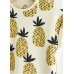 Next Baby Playsuit Romper Einteiler Shorts Ananas Früchte Knöpfe beige gelb neu 12-18/86
