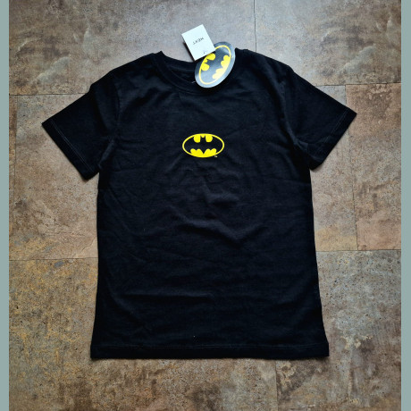 Next Jungen T-Shirt Batman Superheld kurzarm schwarz gelb neu 7-8/128