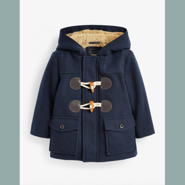 Next Jungen Jacke Mantel Parka Winterjacke Duffle Coat warm blau neu 6-7/116-122