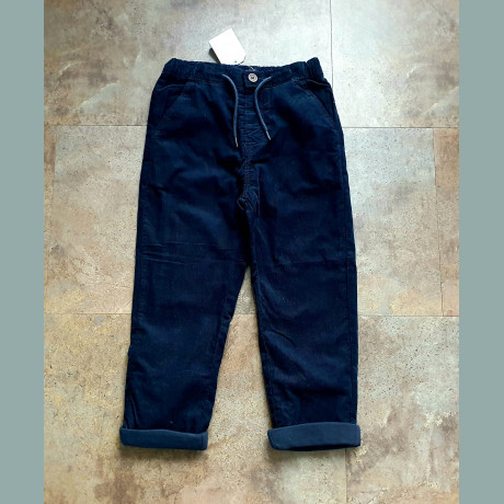 Next Jungen Hose Cordhose Gummizug verstellbar blau neu 4-5/104-110