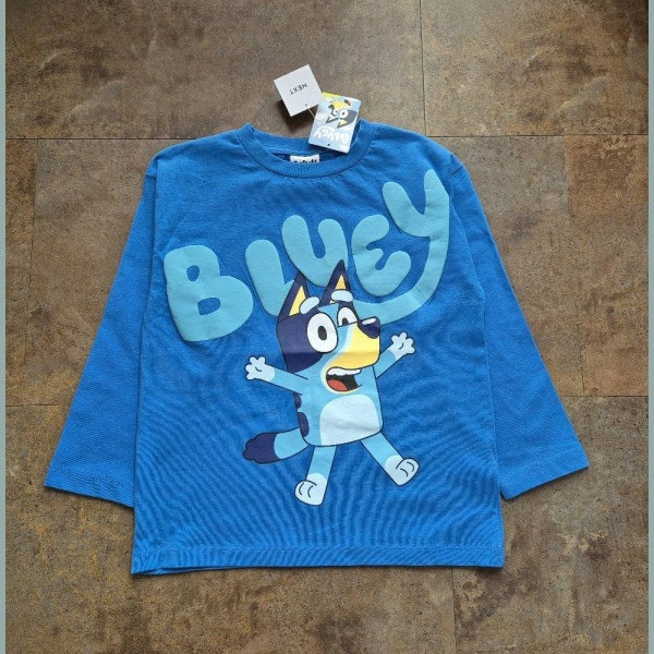 Next Jungen Mädchen Unisex Shirt Bluey Disney langarm blau neu 