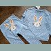 Next Baby Mädchen Set Shirt Sweater Jogger Hose Hase Blumen blau 18-24/92