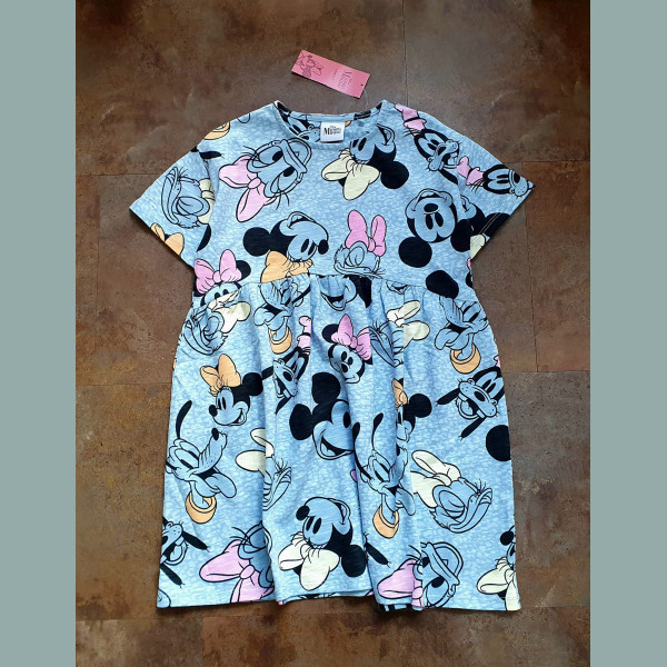 Next Mädchen Kleid Disney Minnie Mouse Daisy Duck Sommer kurzarm bunt 8/128