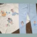 Next Mädchen Set Shirt Leggings Hose Fairy Fee Elfe Hase Blumen creme blau neu 9-12/74-80