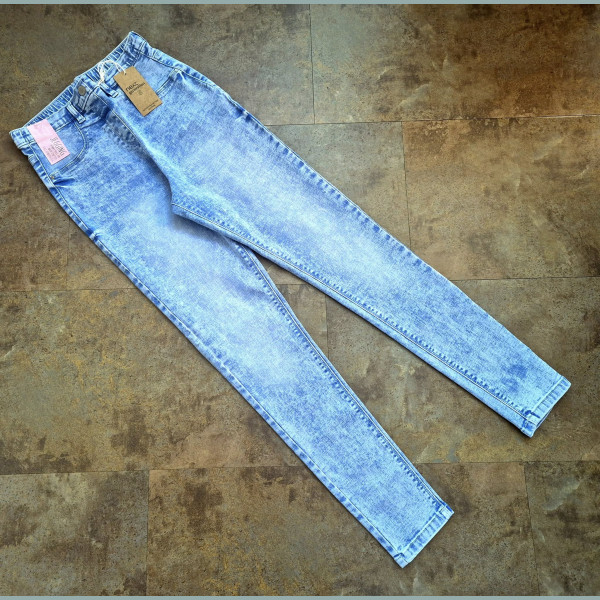 Next Mädchen Jeans Hose Denim Jeggings Leggings blau neu 