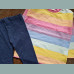 Next Mädchen Set Sweater Leggings Hose Regenbogen Pastelfarben blau neu