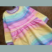 Next Mädchen Sweatkleid Pulloverkleid Regenbogen angeraut pastellfarben