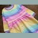 Next Mädchen Sweatkleid Pulloverkleid Regenbogen angeraut pastellfarben