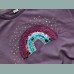 Next Mädchen Sweatshirt Pullover Regenbogen Pailletten angeraut lila neu 