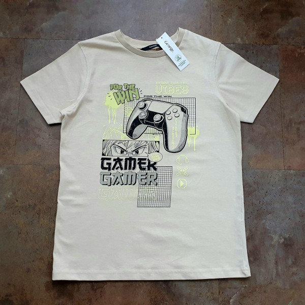 George Jungen T-Shirt Gamer Controller beige Sommer