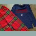 George Unisex Schlafanzug Pyjama Weihnachten blau rot 
