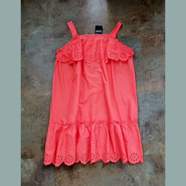 George Mädchen Kleid Träger Sommer coral