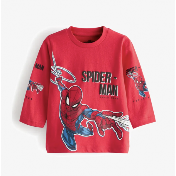 Next Jungen Shirt Spiderman Marvel Superheld langarm rot