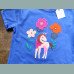 Next Mädchen T-Shirt Einhorn Blumen bestickt kurzarm blau 18-24/92