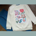 Nutmeg Mädchen Set Sweater Pullover Leggings Blumen Pailletten 11-12/152