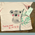 F&F Baby Mädchen T-Shirt Top Koala Bär kurzarm rosa 