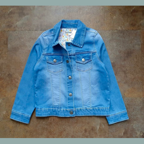 Nutmeg Mädchen Jeansjacke Jacke Knöpfe Kragen blau 