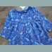 Bluezoo Mädchen Kleid Einhorn Blumen Regenbogen langarm blau 3-6/68