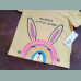 F&F Mädchen T-Shirt Hase Bunny Regenbogen Glitzer gelb 