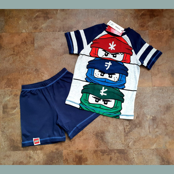 George Jungen Set Schlafanzug Pyjama T-Shirt Top Shorts Bermudas Lego Ninjago bunt 8-9/134