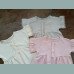 George Mädchen Set 3 T-Shirts Top kurzarm Spitze rosa beige grau 6-9/74