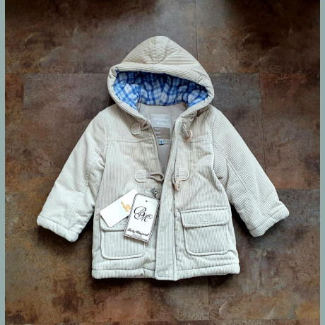 Mayoral Jungen Jacke Mantel Cord Kapuze Taschen beige warm 12-18/86