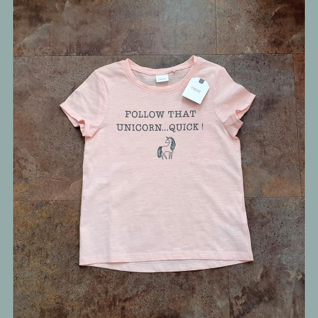 Next Mädchen T-Shirt Einhorn Unicorn rosa kurzarm  4/104
