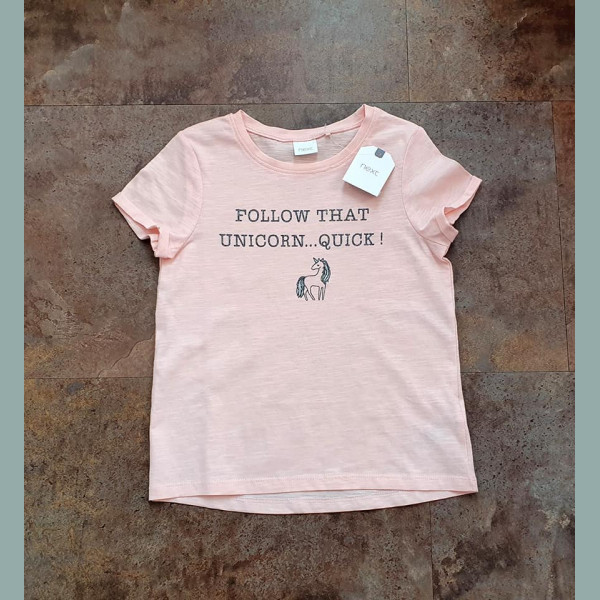 Next Mädchen T-Shirt Einhorn Unicorn rosa kurzarm  4/104