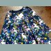 Next Mädchen Kleid langarm Einhorn Blumen Regenbogen blau 6-9/74