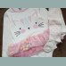 TU Mädchen Set Bodykleid Kleid Strumpfhose Katze Tutu weiß rosa 18-24/92