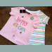 George Mädchen Set T-Shirts Biene Happy Streifen rosa 